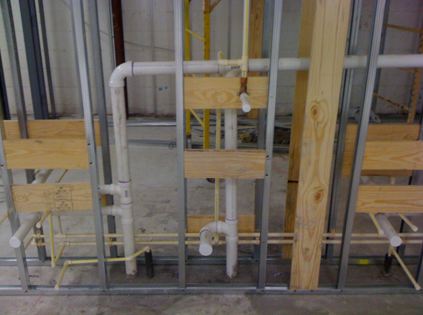 plumbing wall